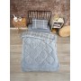 ETE HOMETEX TEK KİŞİLİK LÜX WELSOFT YORGAN SETİ SAFİR GRİ 155X215CM 8696474231850